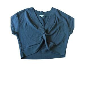 Z supply twist front knit crop medium